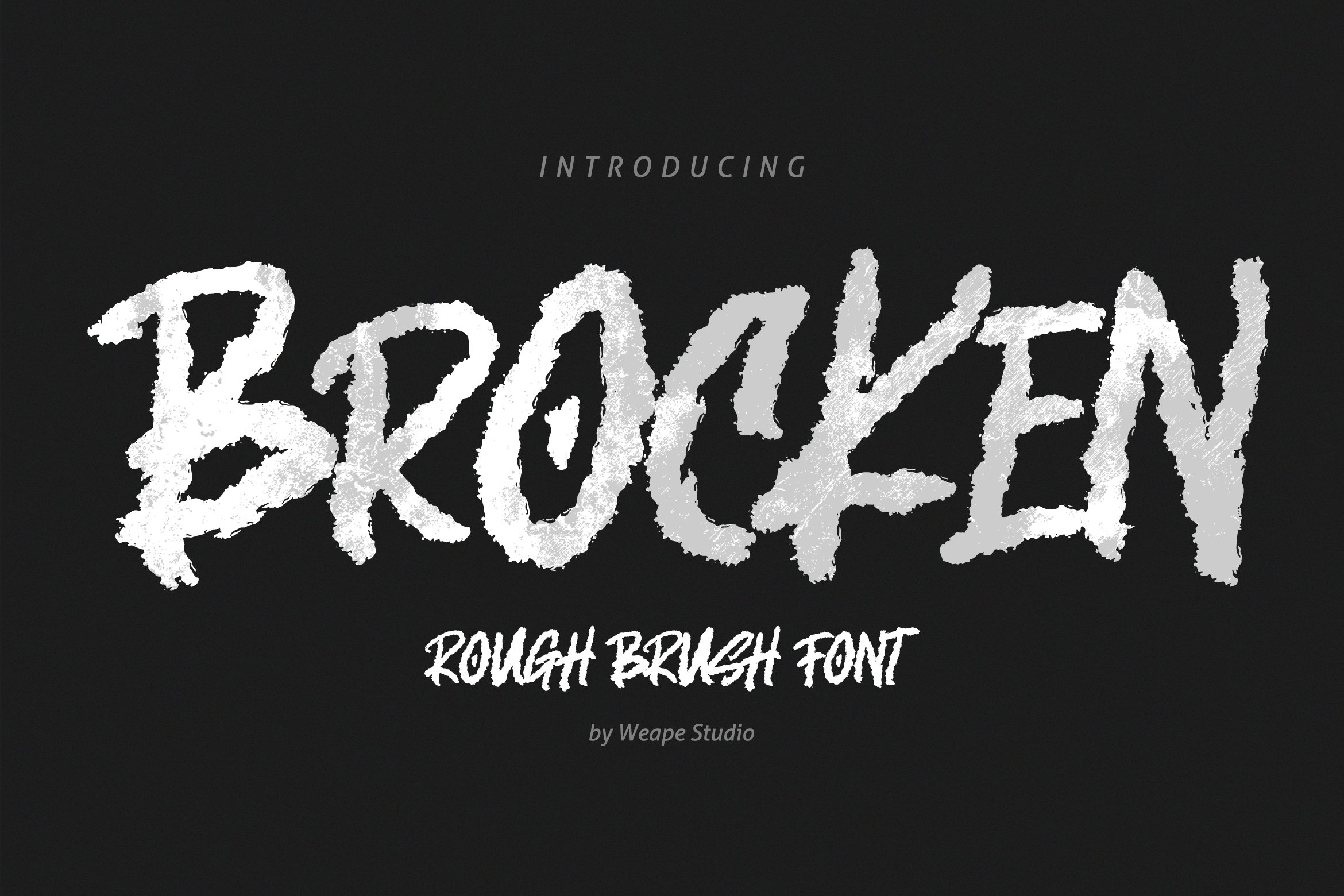 Brocken - Caps Rough Font cover image.