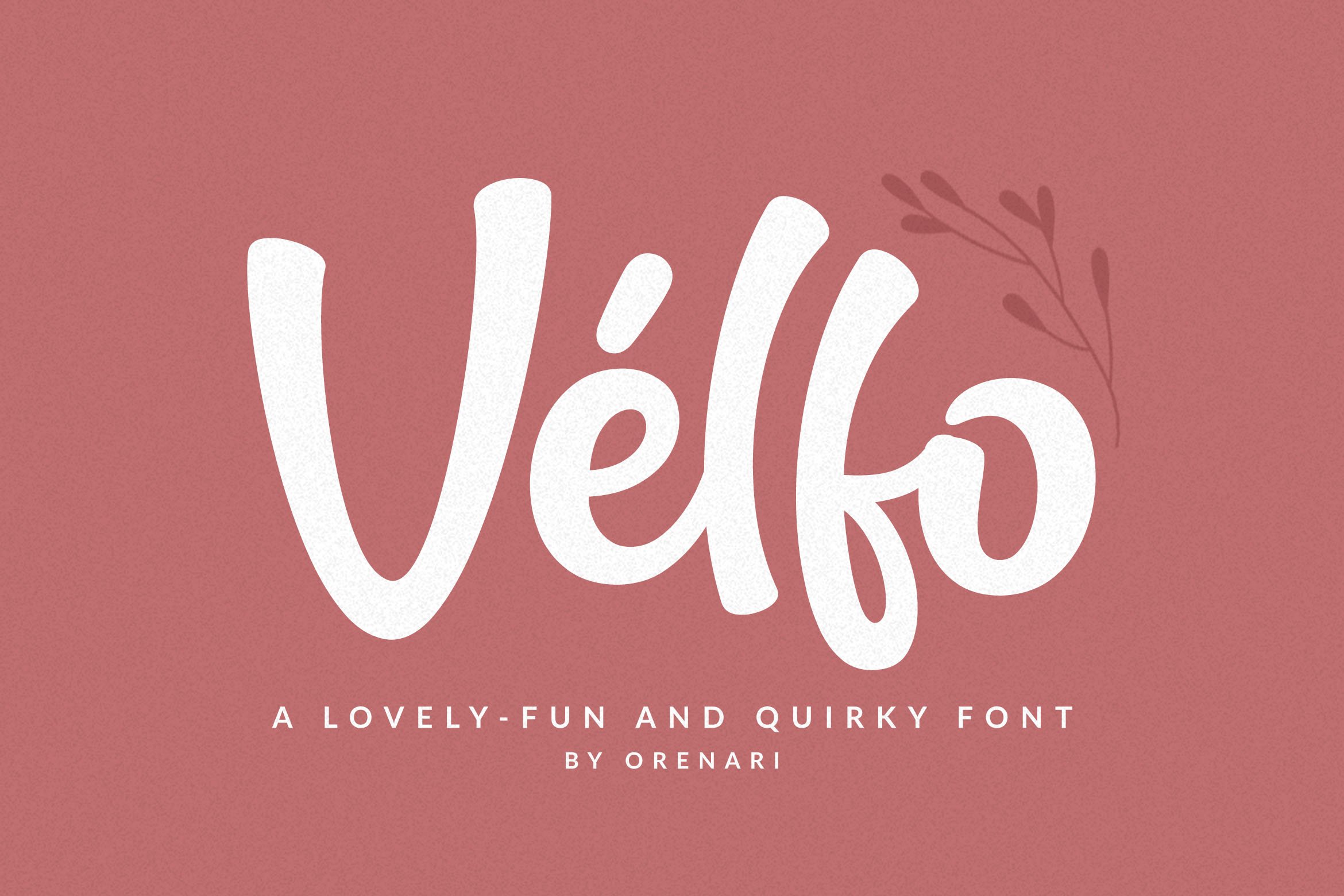 Velfo ~ lovely-fun and quirky font cover image.