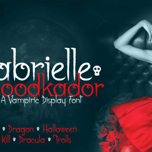 Gabrielle Bloodkador Font cover image.