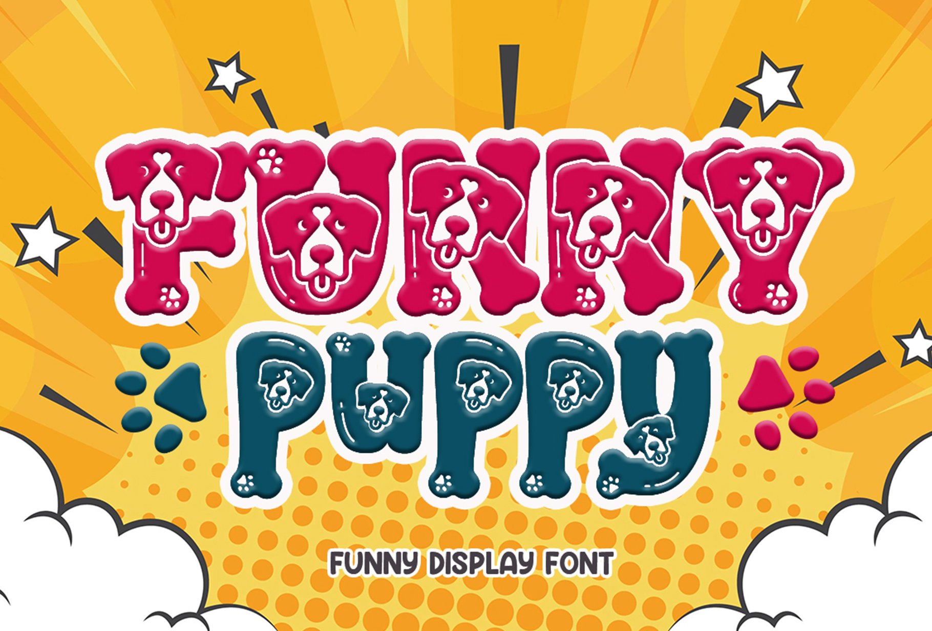 Funny Puppy | Funny Display Font cover image.