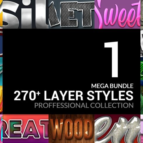 270+ Layer Styles Mega Bundle Vol.1cover image.