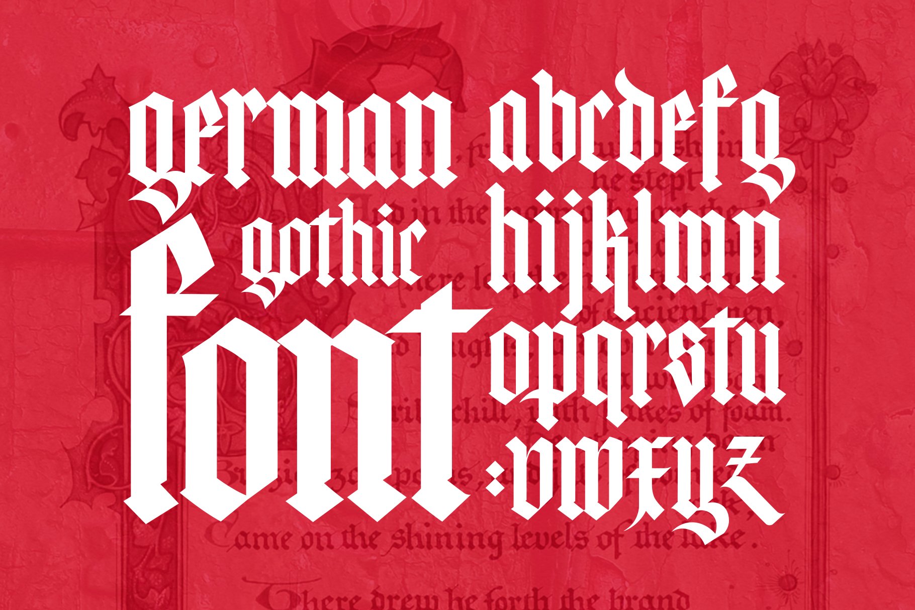 Gothic font 02 preview image.