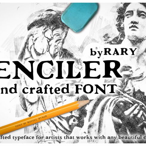 Penciler | Hand drawn font cover image.