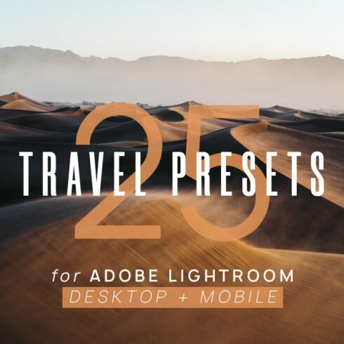 25 Travel Presets for Lightroomcover image.