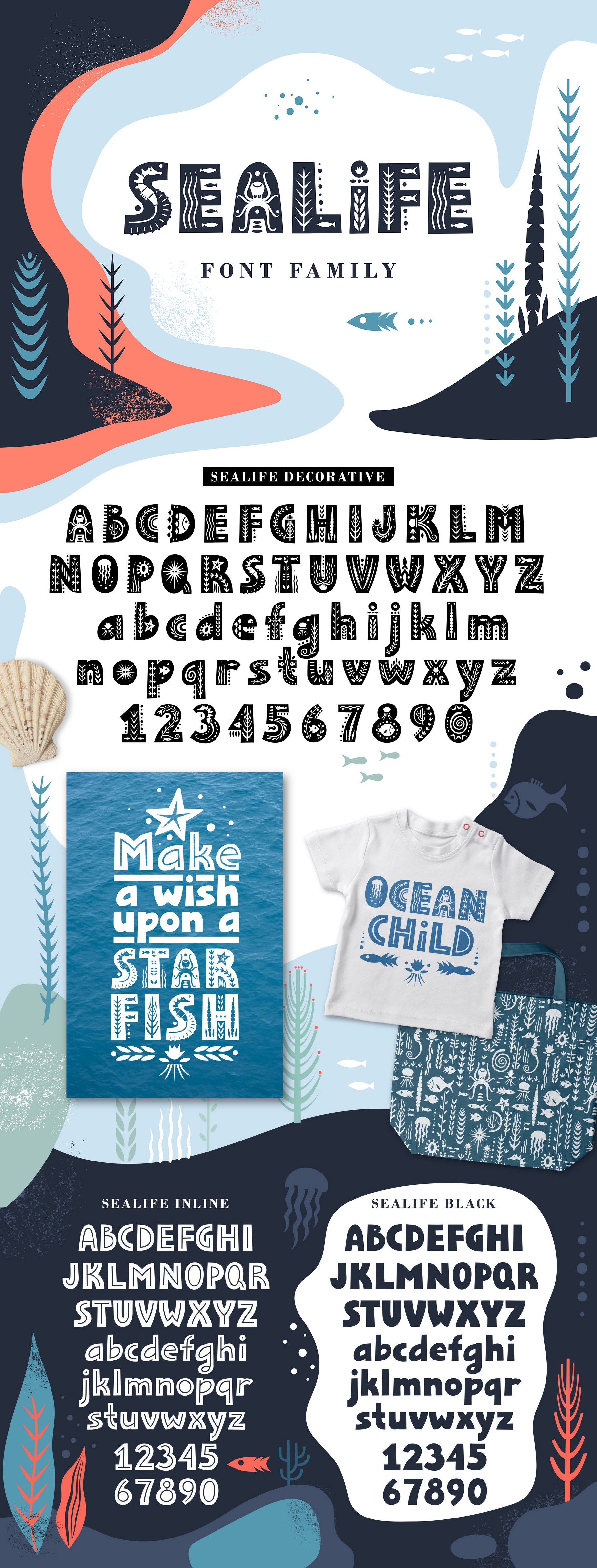 Sealife Font Family cover image.