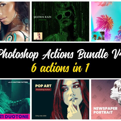 Photoshop Actions Bundle V4cover image.