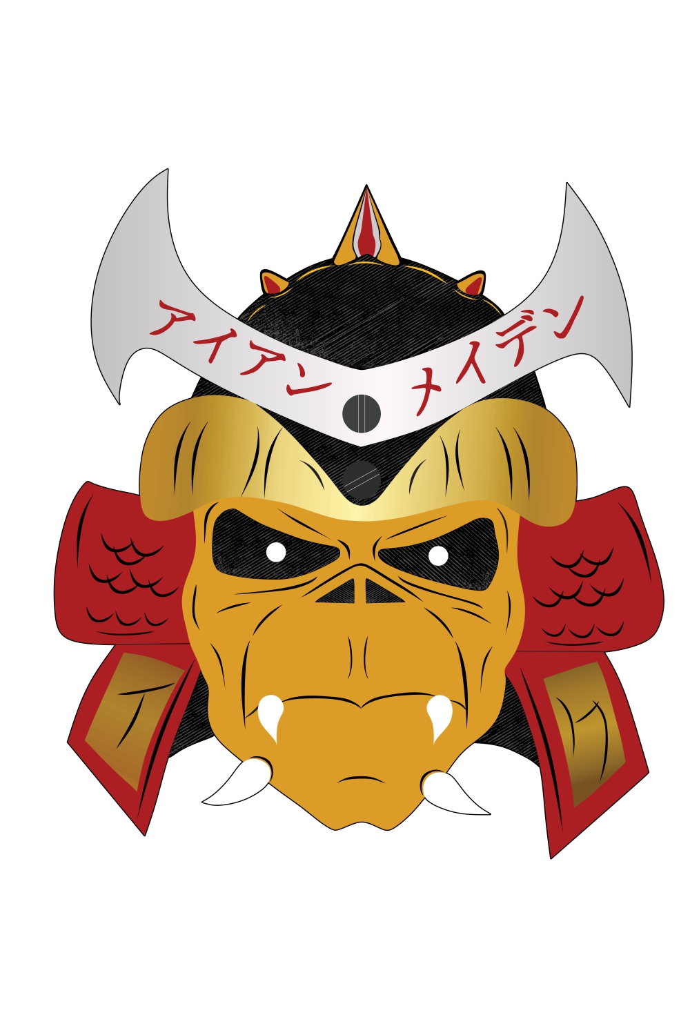 Japanese Samurai Mask pinterest preview image.