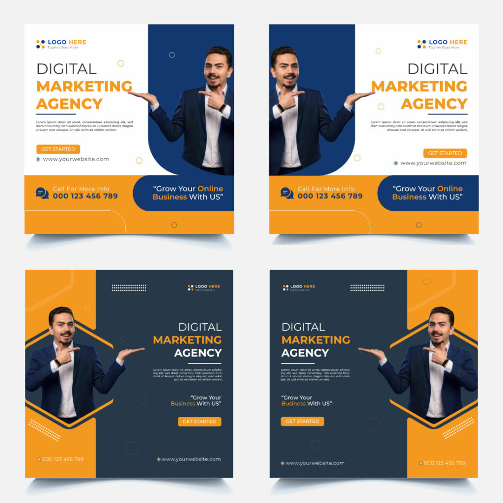 5 Digital Marketing Social Media Post - MasterBundles