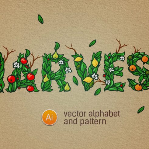 Full editable alphabet & patterns cover image.