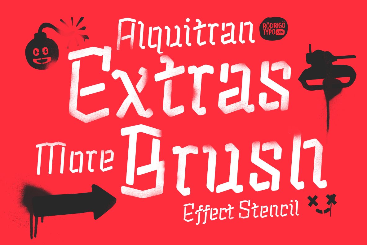 Alquitran Stencil Extra+Brush Psdcover image.