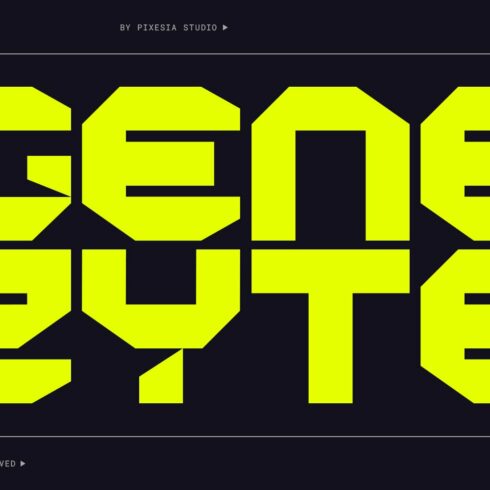 Genezyte - Monospaced Display Font cover image.