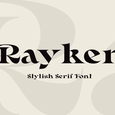 Rayken - Stylish Serif Font cover image.