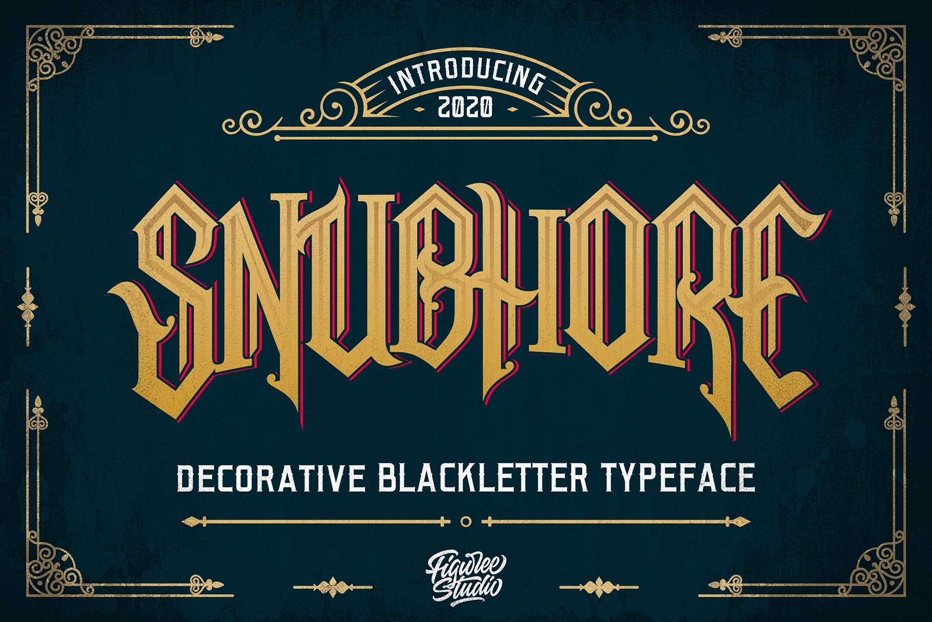 Snubhore - Gothic Typeface cover image.