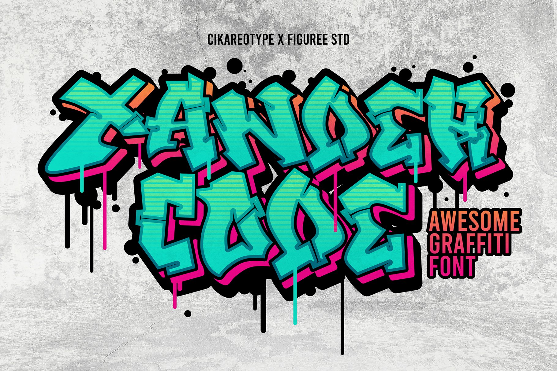 Xandercode - Awesome Graffiti Font cover image.