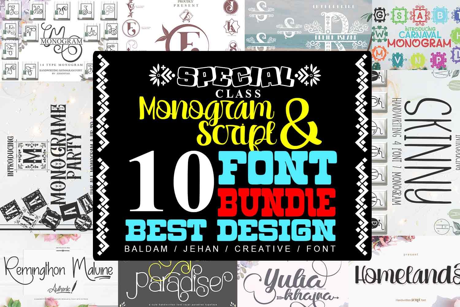 Special Collection 10 Font Bundle cover image.