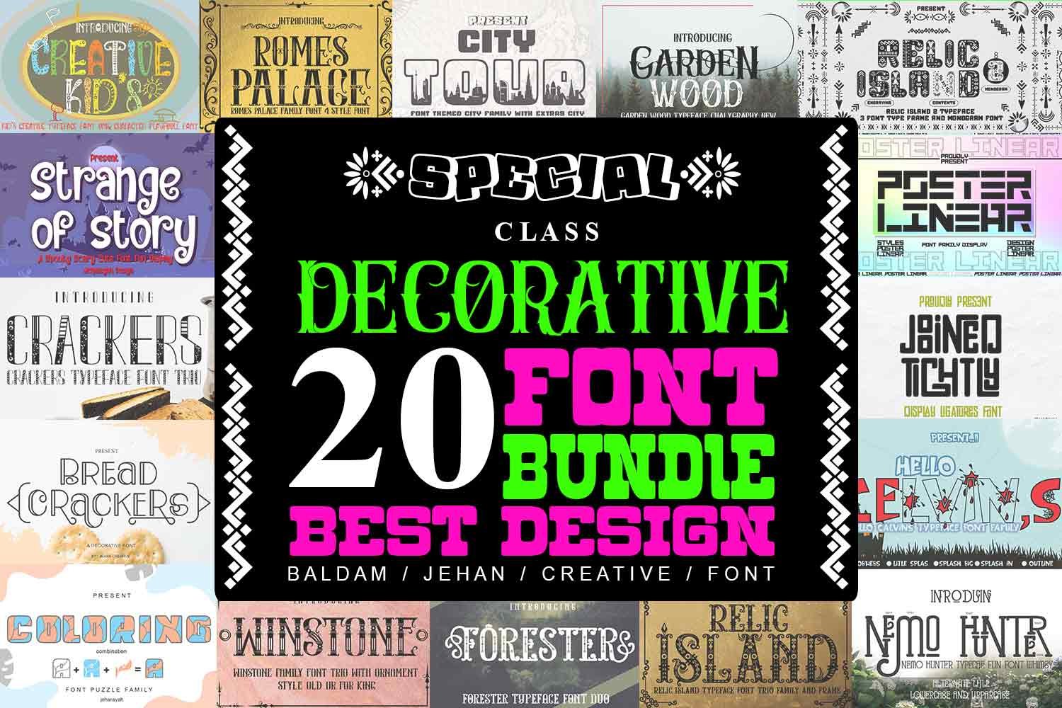 Special Collection 20 Font Bundle cover image.