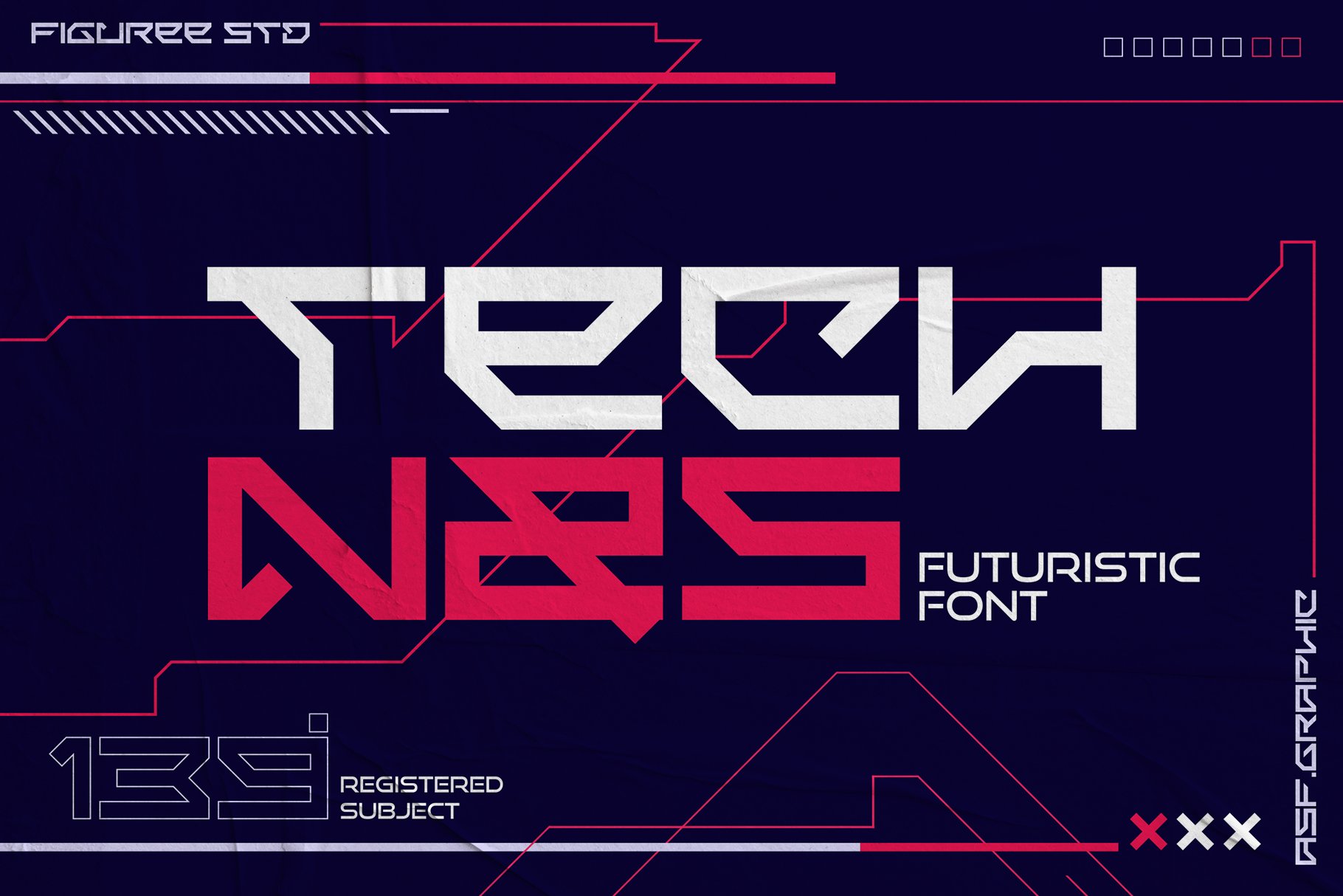 Technos - Futuristic Font cover image.