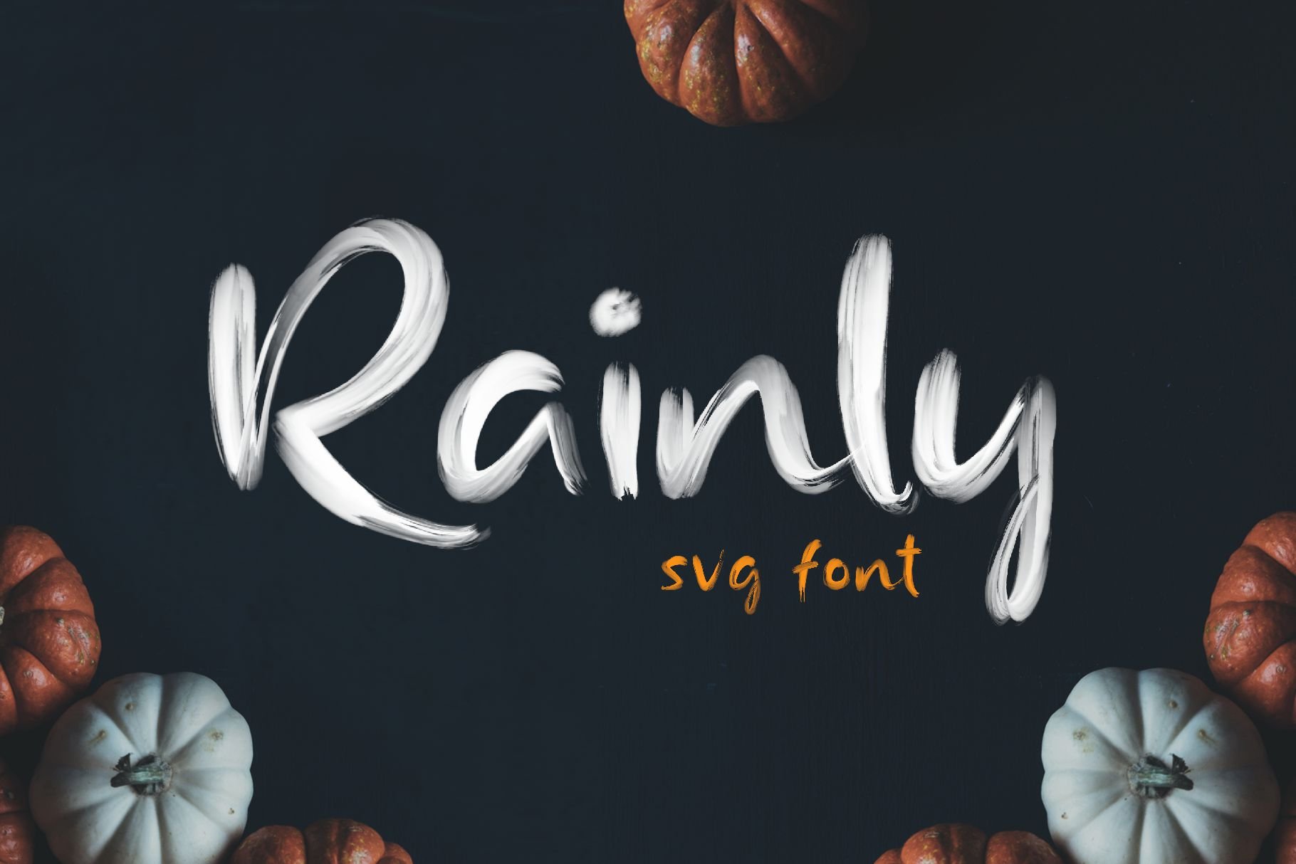 Rainly - Brush & SVG Font preview image.