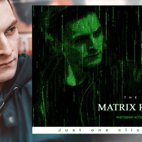 Matrix Rain Photoshop Actioncover image.