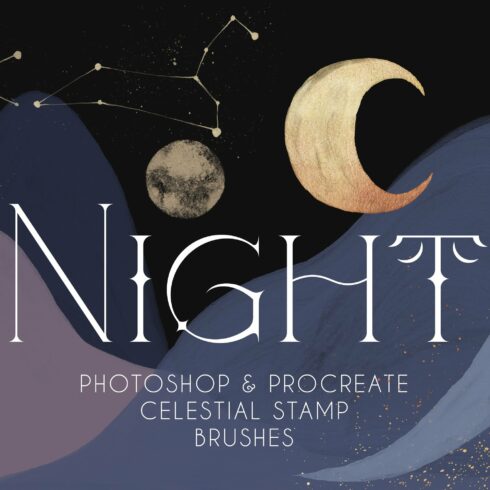 Night Celestial PS&Procreate Brushescover image.