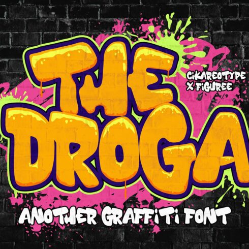 The Droga - Thick Graffiti Font cover image.