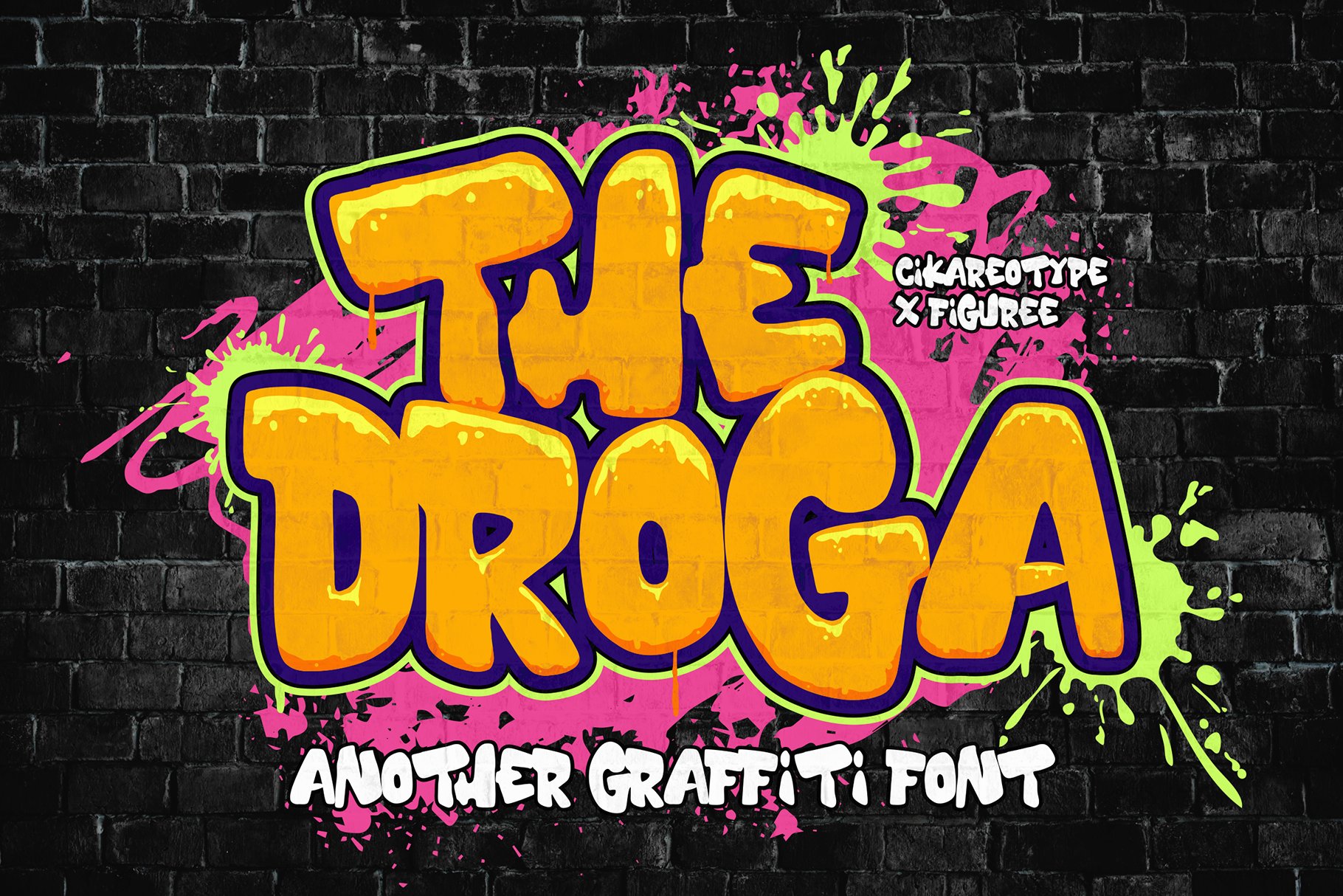 The Droga - Thick Graffiti Font cover image.