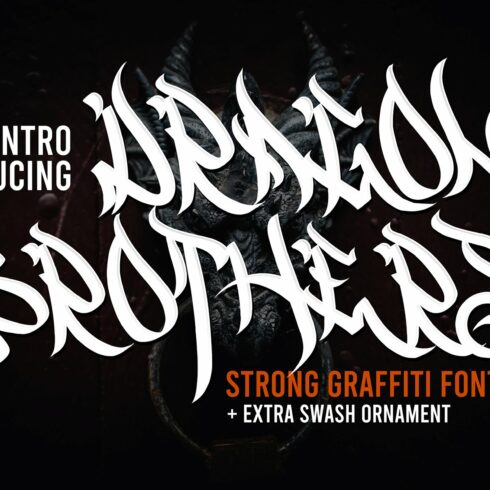 Dragon Brothers - Graffiti Font cover image.