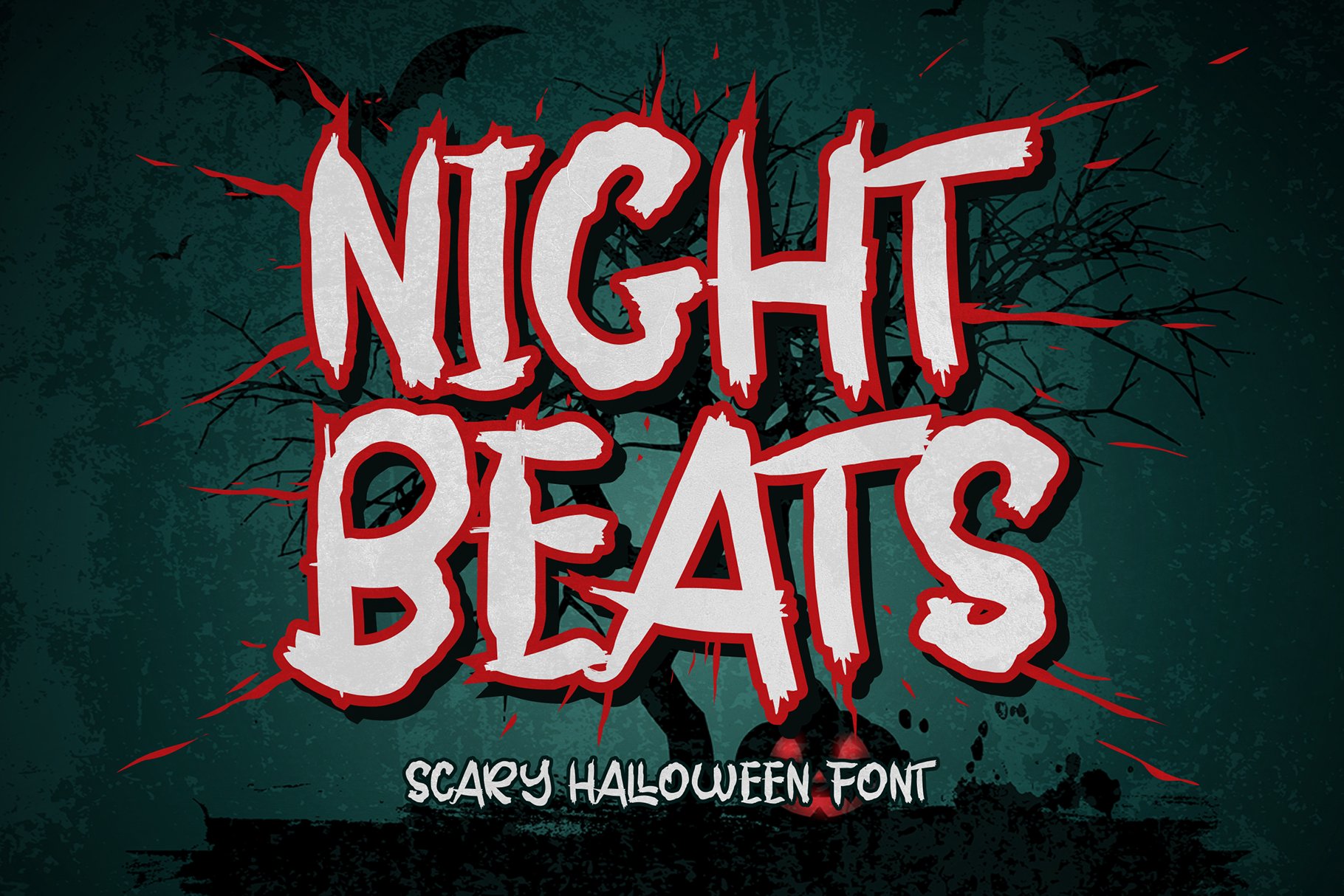 Night Beats - Scary Halloween Font cover image.