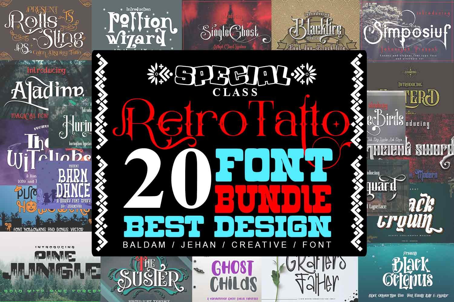 Special Collection 20 Font Bundle cover image.