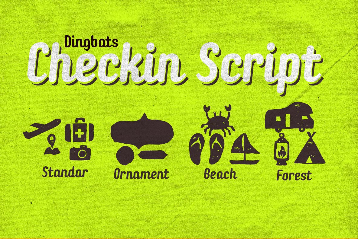 Checkin Script Dingbats -50 preview image.