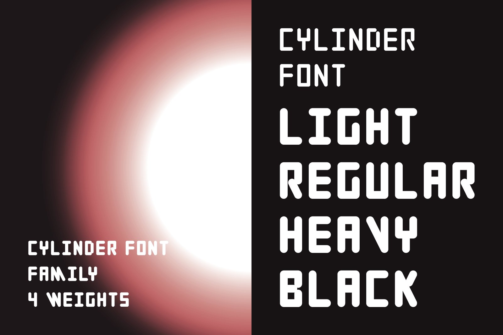 Cylinder Font Family | 4 Styles cover image.