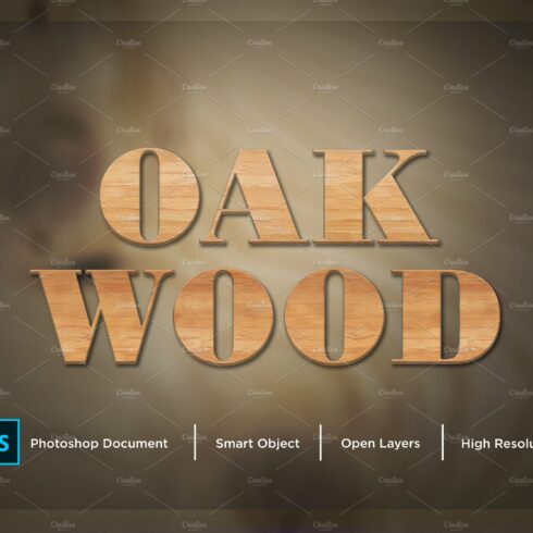 Oak wood Text Effect & Layer Stylecover image.