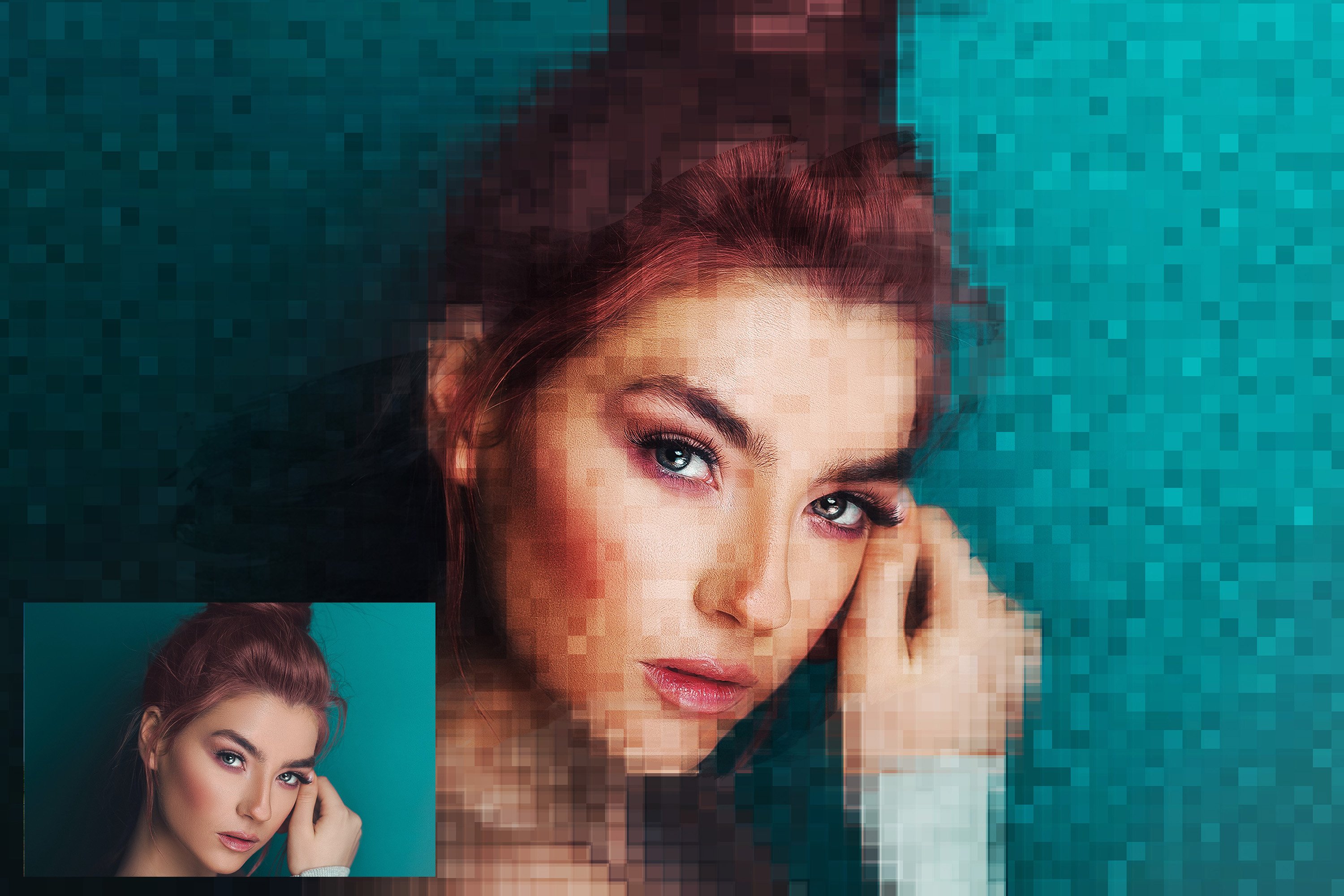 Pixel Art Effect Photoshoppreview image.