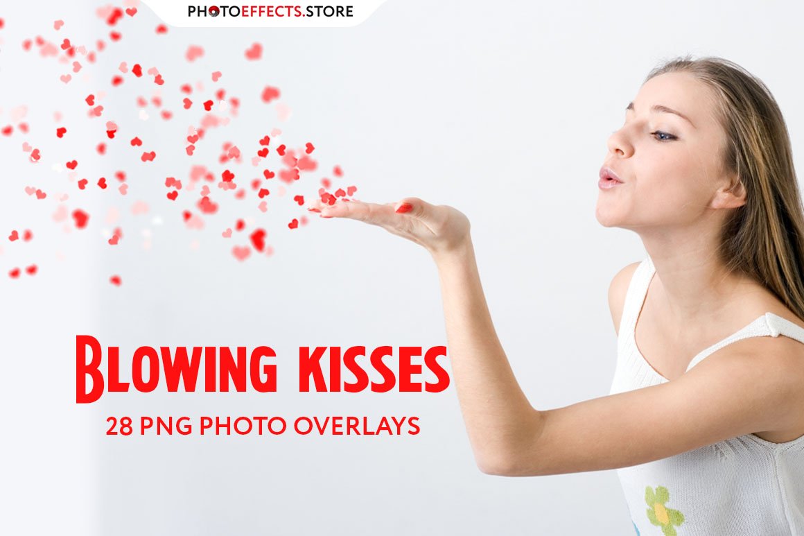 28 Blowing kisses Photoshop Overlayscover image.