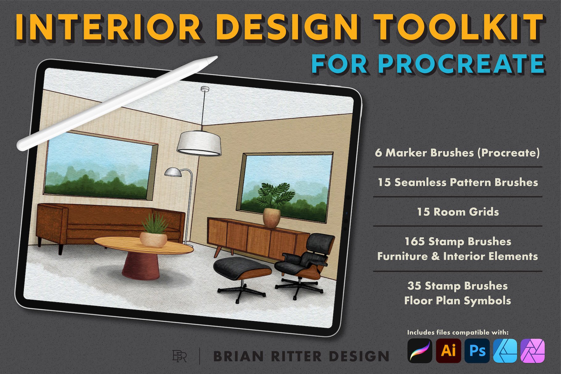 Interior Design Toolkit Procreatecover image.