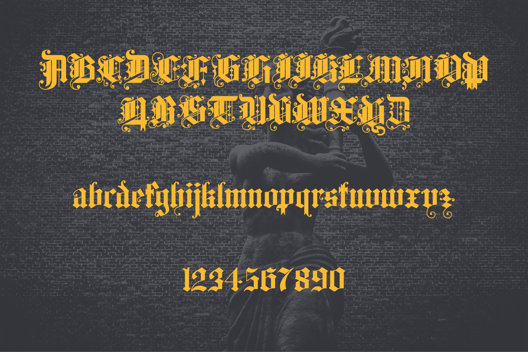 Libourg - Blackletter Font preview image.