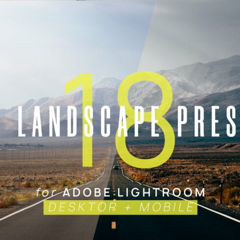 18 Pro Landscape Presets Lightroomcover image.
