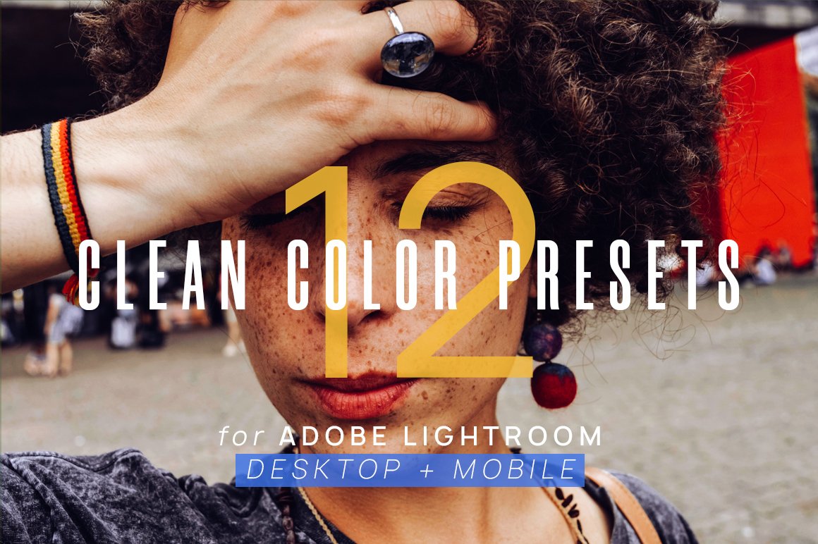12 Clean Color Presets for Lightroomcover image.