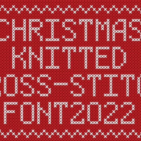 Christmas Knitted Cross-Stitch Font cover image.