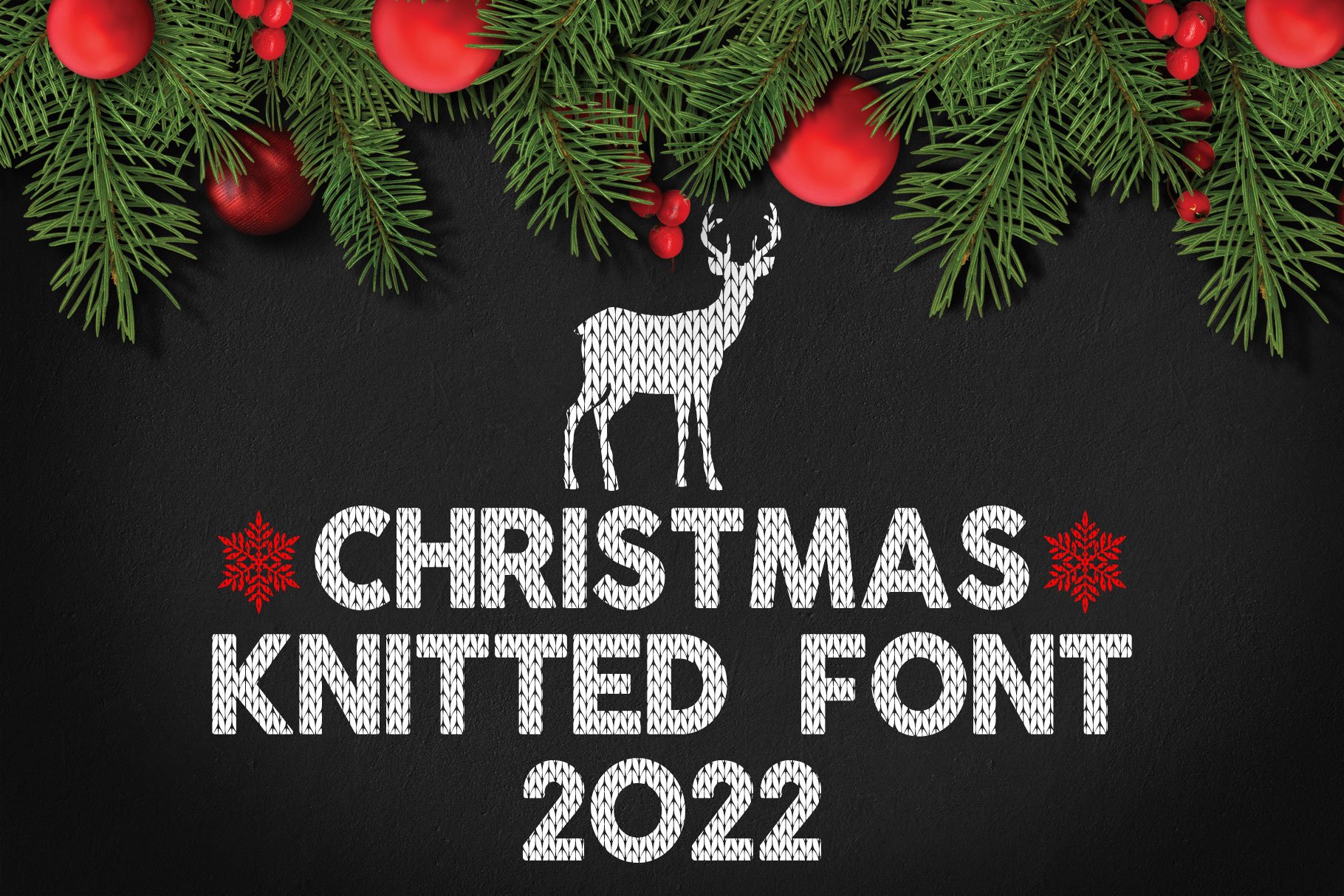 Christmas Knitted Font cover image.