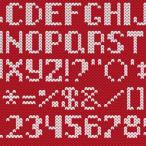 Christmas Knitted Font Web cover image.