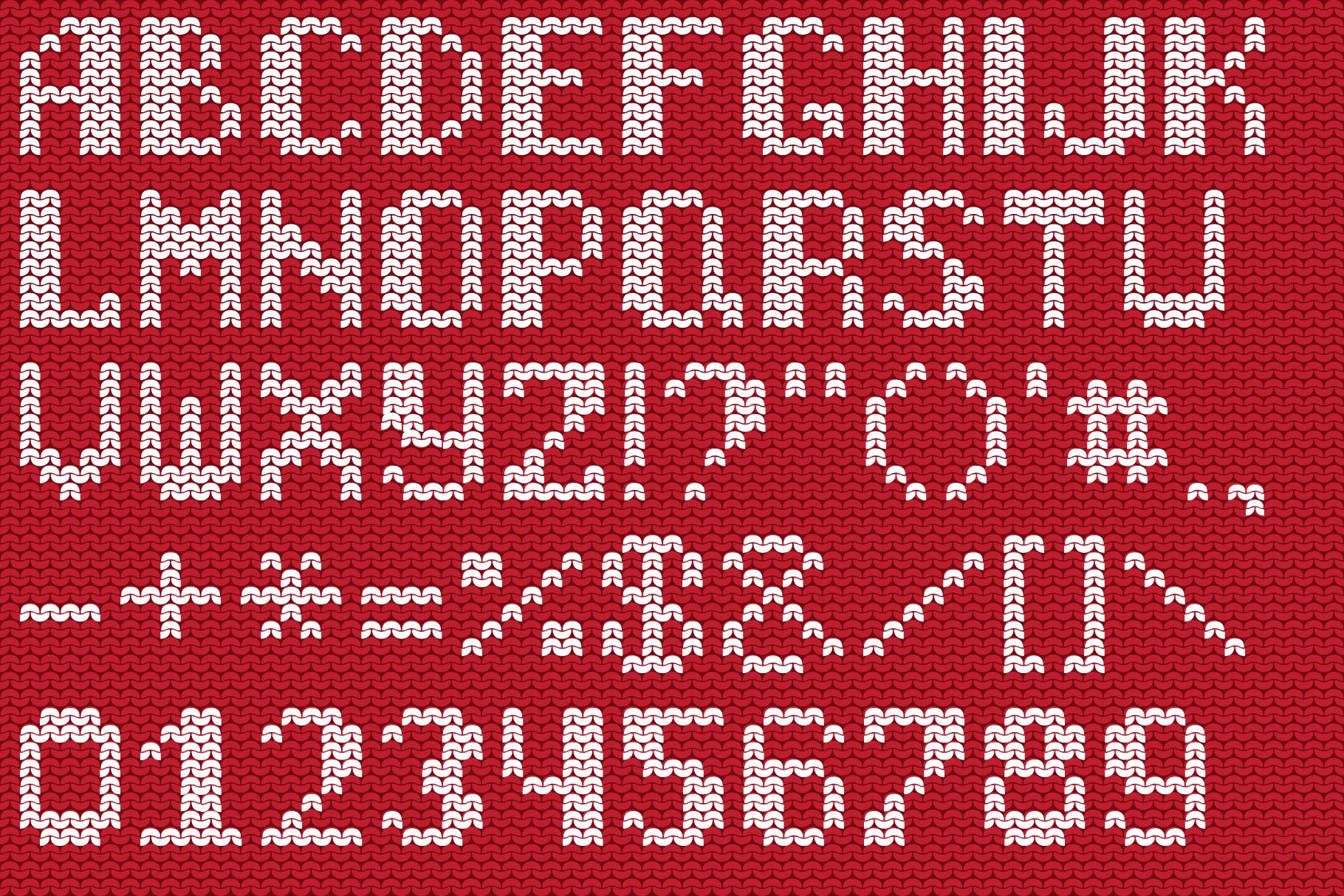 Christmas Knitted Font Web cover image.