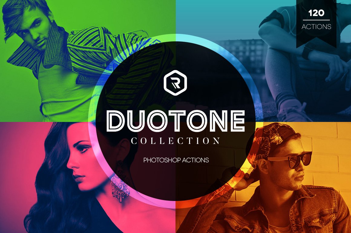 Duotone Collection Photoshop Actionscover image.