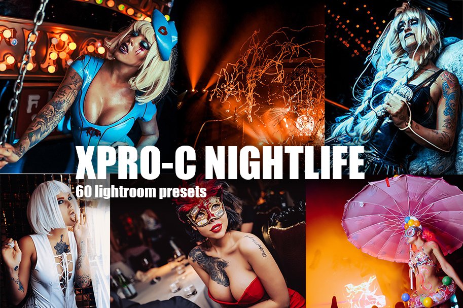 Xpro Nightlife Lightroom presetscover image.