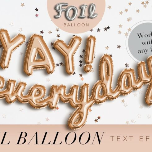 Foil Balloon Text Effectcover image.