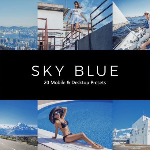 20 Sky Blue Lightroom Presets & LUTscover image.