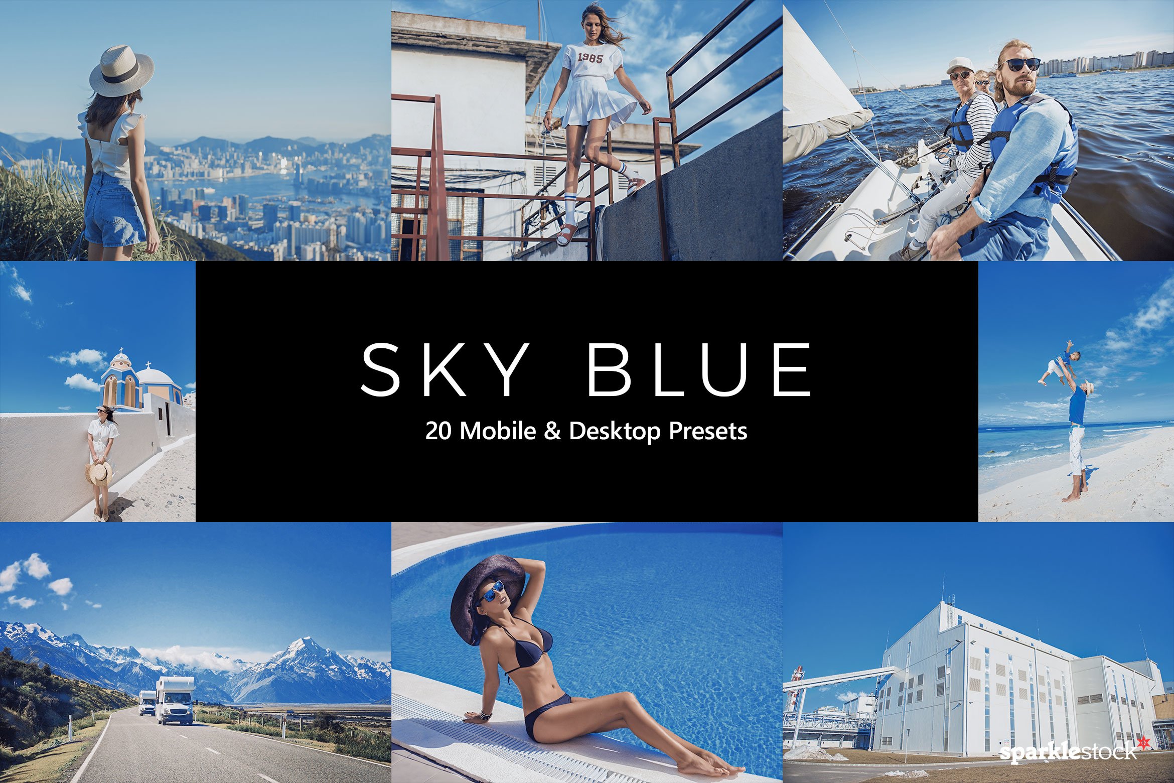 20 Sky Blue Lightroom Presets & LUTscover image.