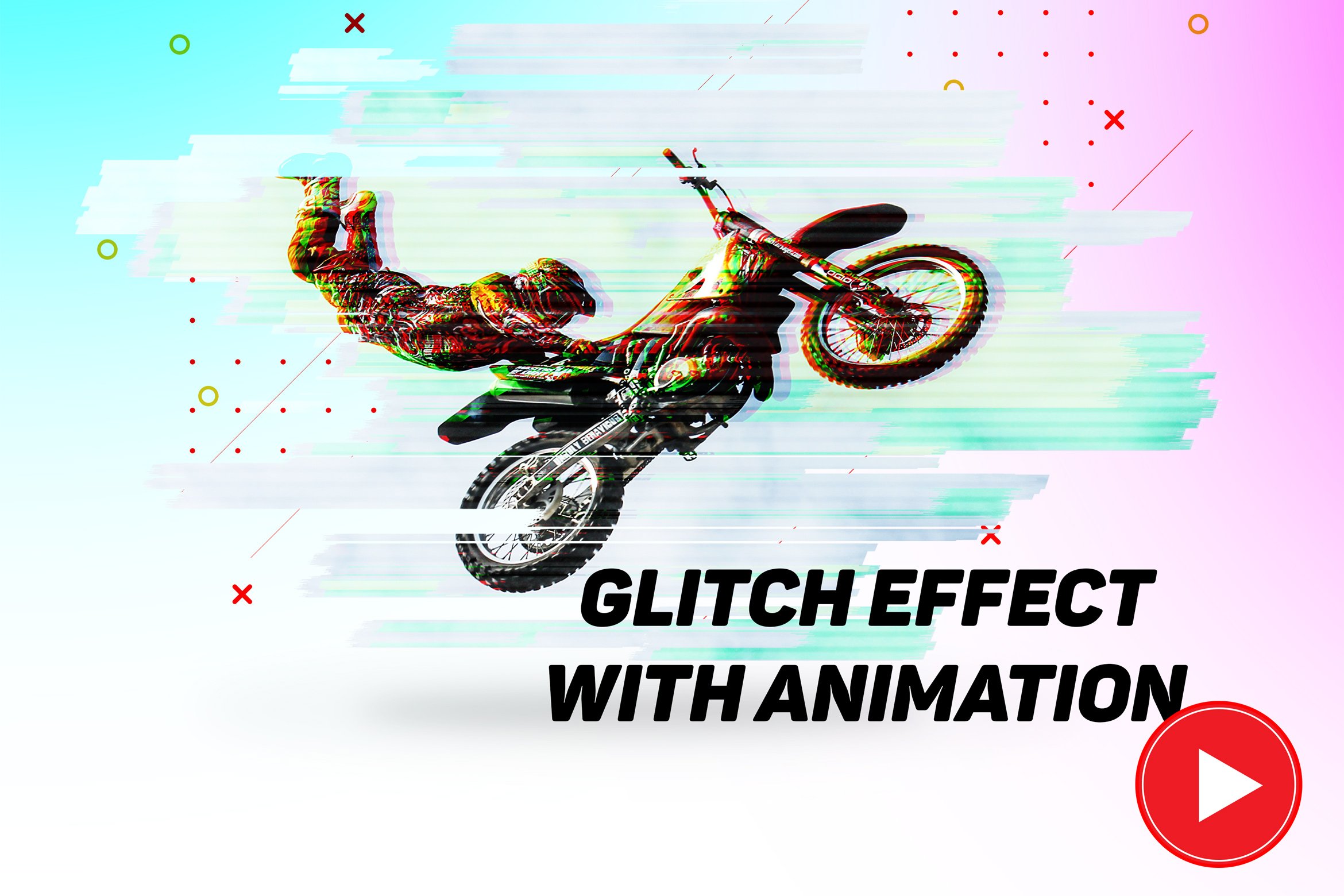 Glitch effect with GIF animation 2cover image.