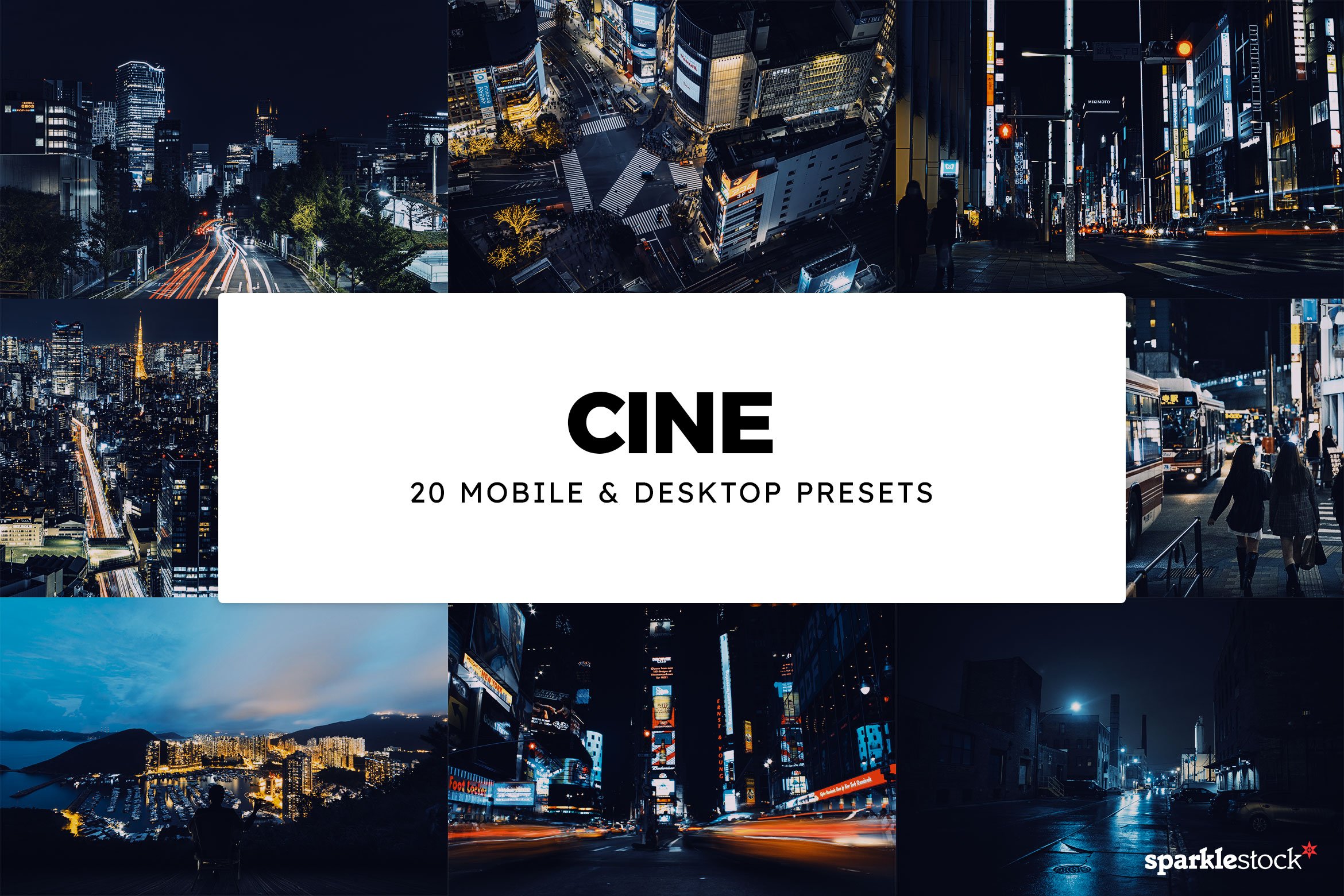 20 Cine Lightroom Presets & LUTscover image.