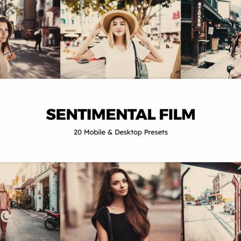 20 Sentimental Film Lightroom Presetcover image.